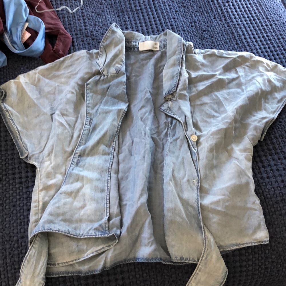 Wilfred free xxs denim blouse like new condition